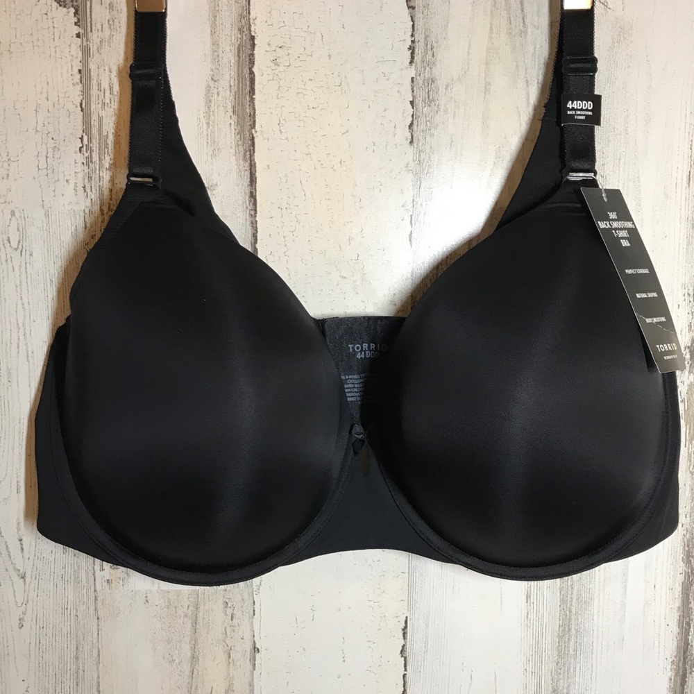 Torrid Black 360° Back Smoothing T-Shirt Bra 44DDD